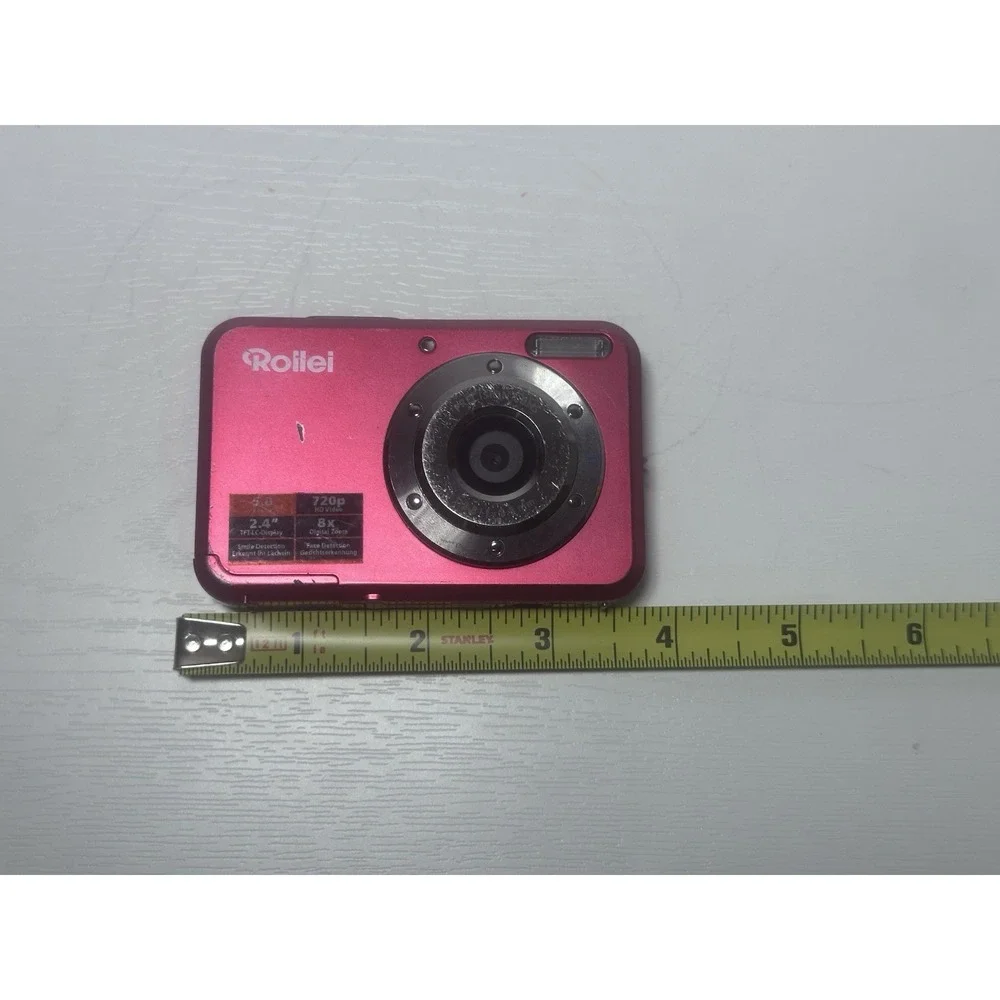 Rollei Compactline 52 5MP Digital Camera Red Pink Untested